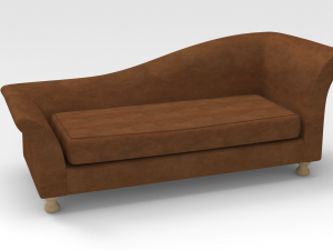 Lounge Sofa-Brown fabric Modelo 3D