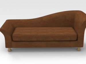 Lounge Sofa-Brown fabric 3D Модель