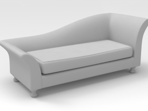 Lounge Sofa-Brown fabric 3D Модель