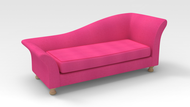 Lounge Sofa-Pink fabric 3D Model .c4d .max .obj .3ds .fbx .stl .blend 