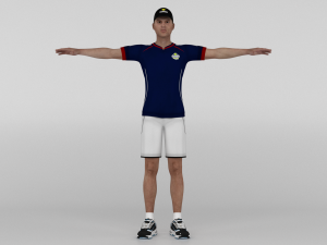 Male Tennis Player 3Dモデル
