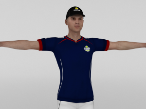 Male Tennis Player 3D Model