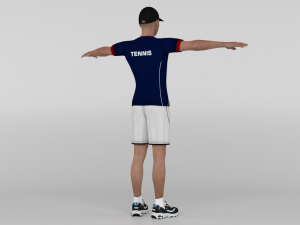 Male Tennis Player 3D Model