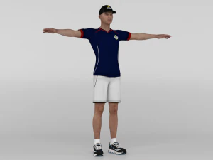 Male Tennis Player 3D Model