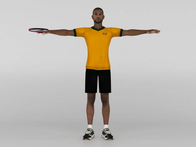 Male Tennis Player Modelo 3D .c4d .max .obj .3ds .fbx .stl .blend 