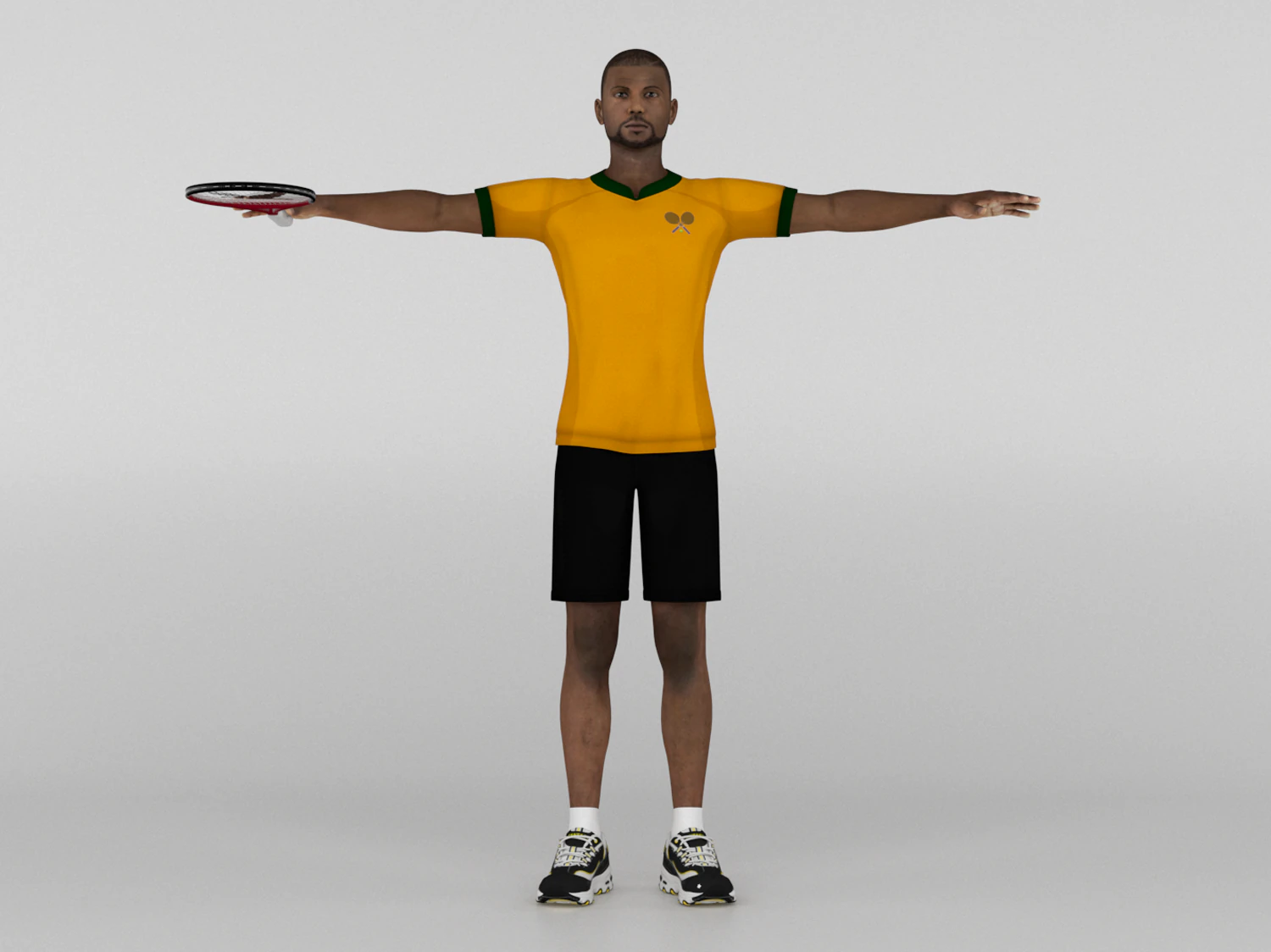 Male Tennis Player 3D Model .c4d .max .obj .3ds .fbx .stl .blend 