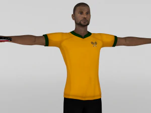 Male Tennis Player 3D Model