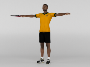 Male Tennis Player Modelo 3D