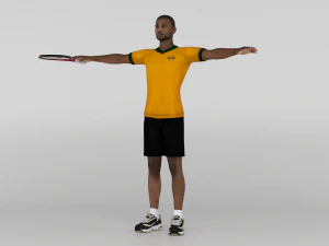 Male Tennis Player 3D Model