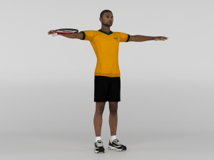 Male Tennis Player Modelo 3D