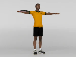 Male Tennis Player 3D Model