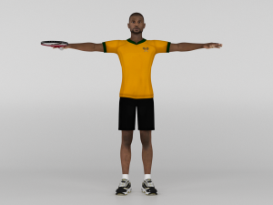 Male Tennis Player Modelo 3D