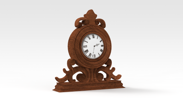 Mantle Clock 3D Model .c4d .max .obj .3ds .fbx .stl .blend 