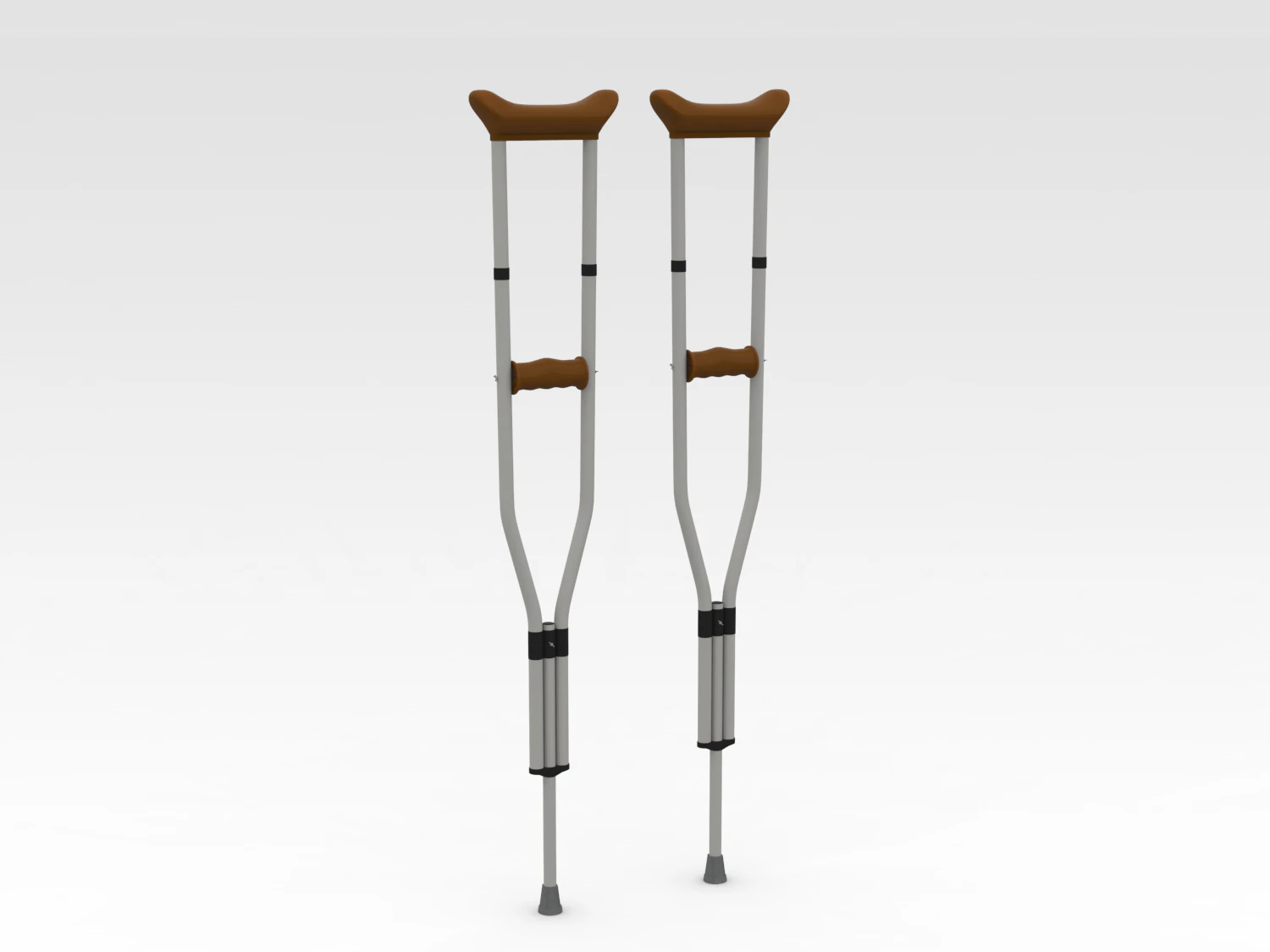 Muletas de alumínio Modelo 3D .c4d .max .obj .3ds .fbx .stl .blend