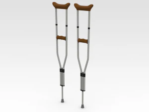 Muletas de alum&iacute;nio Modelo 3D