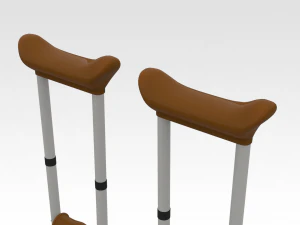 Muletas de alum&iacute;nio Modelo 3D