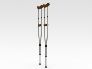 Aluminium Crutches Modelo 3D