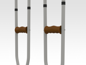 Aluminium Crutches Modelo 3D