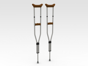 Aluminium Crutches Modelo 3D