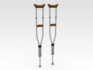 Muletas de alum&iacute;nio Modelo 3D