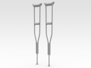 Aluminium Crutches Modelo 3D