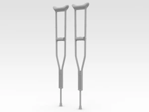 Muletas de alum&iacute;nio Modelo 3D