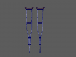 Aluminium Crutches Modelo 3D
