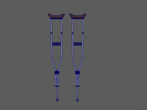 Muletas de alum&iacute;nio Modelo 3D