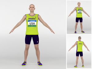 Athlete Runner 3D Model