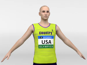 Atleet loper 3D Model