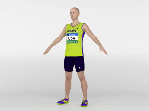 Atleet loper 3D Model