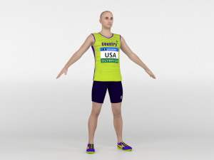 Athlete Runner 3D Model