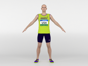 Athlete Runner 3D Model