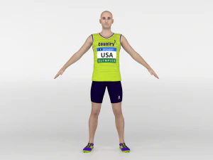 Atleet loper 3D Model