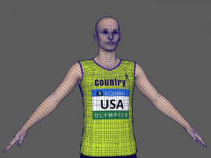 Atleet loper 3D Model