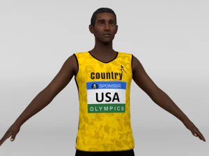 Athlete Runner 3D Model