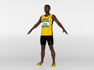 Athlete Runner 3D Model