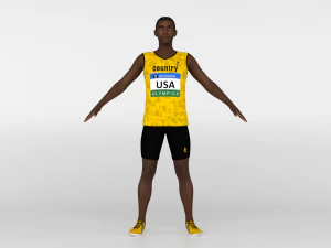 Athlete Runner 3D Model