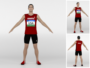 Athlete Runner 3D Model