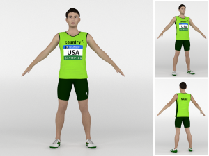 Athlete Runner 3D Model