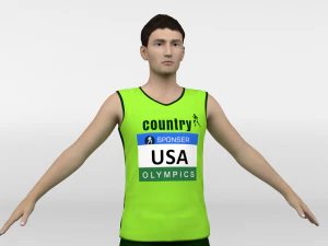 Sportler-L&auml;ufer 3D Modell