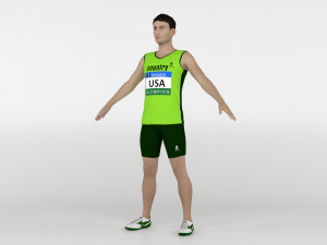 Athlete Runner 3D Model