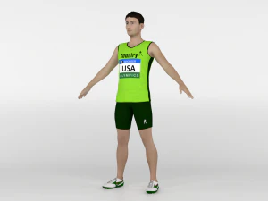 Sportler-L&auml;ufer 3D Modell