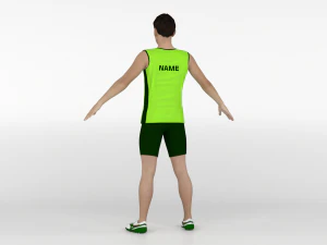 Sportler-L&auml;ufer 3D Modell