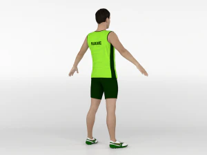 Sportler-L&auml;ufer 3D Modell