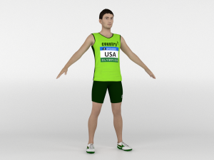 Athlete Runner 3D Model