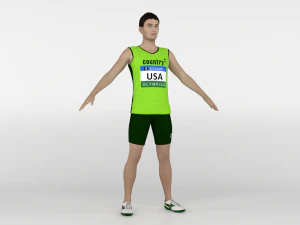 Sportler-L&auml;ufer 3D Modell