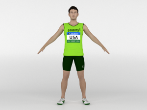 Athlete Runner 3D Model
