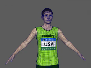 Sportler-L&auml;ufer 3D Modell