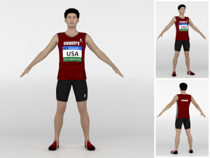 Athlete Runner 3D Model